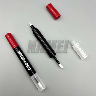 Good price 2 in 1 Liquid eye shadow tube Empty Plastic Eyeliner Tube With Wand Custom Logo Cosmetic Packaging online